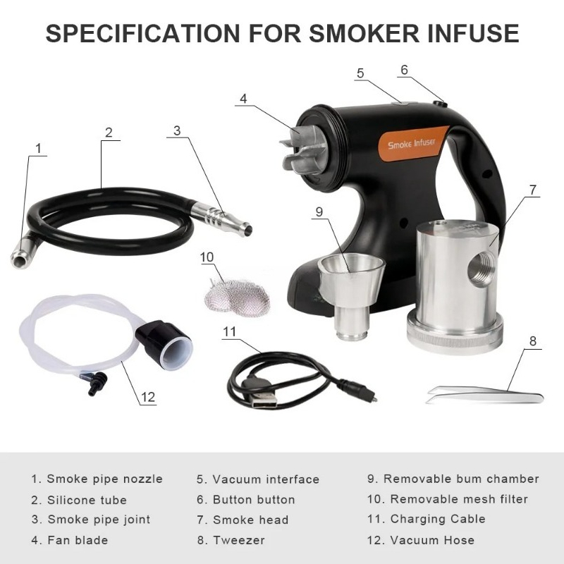 Electric Smoker Bbq - Tragbarer USB Elektrischer Lebensmittel-Rauchgenerator Haushalts-Kaltrauch-Infusor für