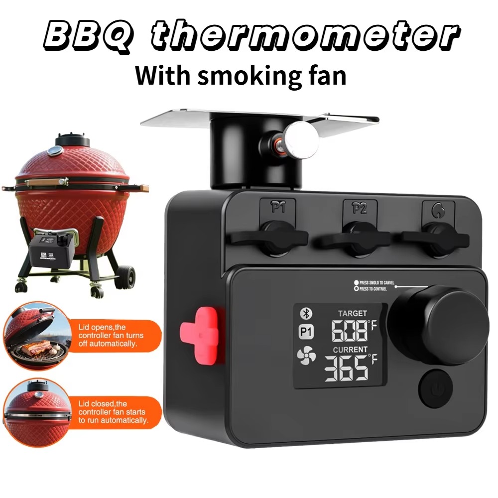 Electric Smoker Bbq - Drahtloses Bluetooth-Fleischthermometer PID BBQ Fan Controller