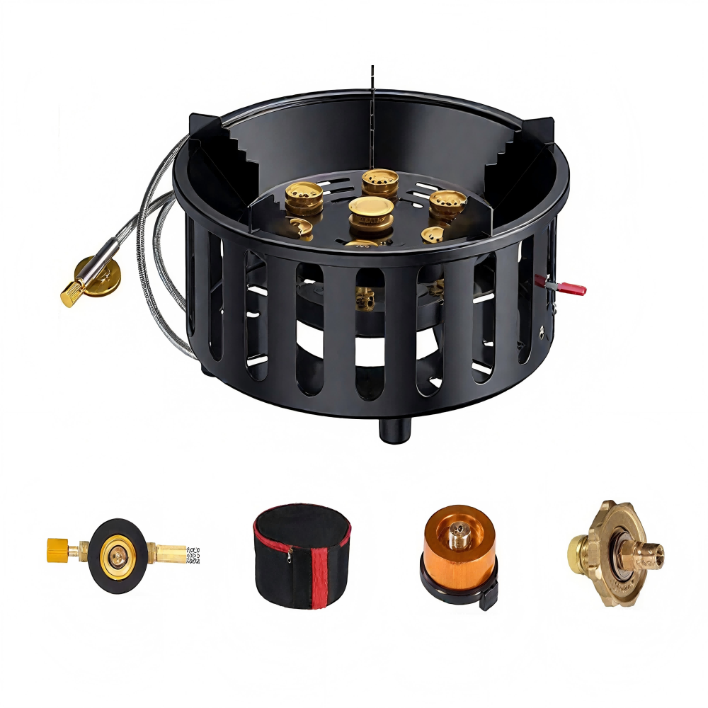 Kitchen Appliances Gas Stove - Hochleistungs-7-Kern-21000W Tragbarer Campingkocher Windgeschützter Outdoor-Gasbrenner mit