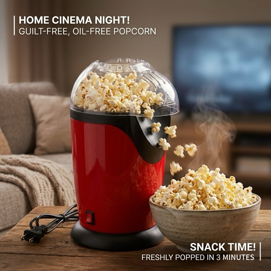 2,5L Elektrischer Heißluft-Pop – Air Popcorn Maker Bewertung und Preis