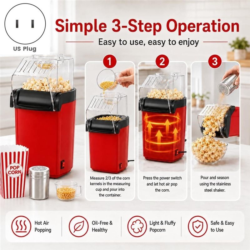 A83G-Heißluft-Popcorn-Maker mi – Air Popcorn Maker Bewertung und Preis