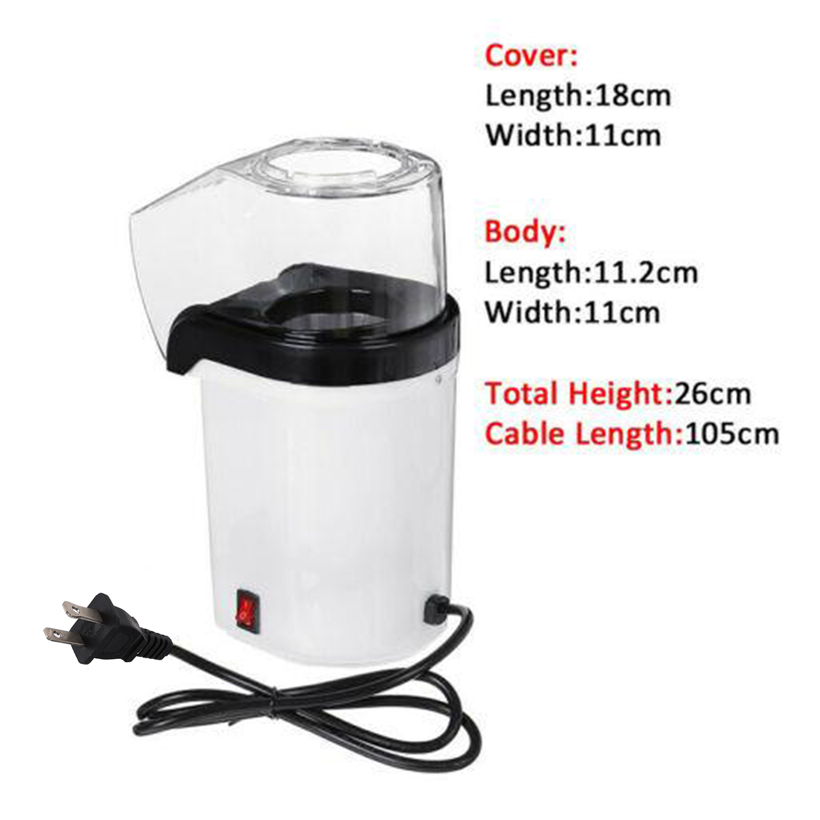 Automatische Heißluft Popcorn  – Air Popcorn Maker Bewertung und Preis