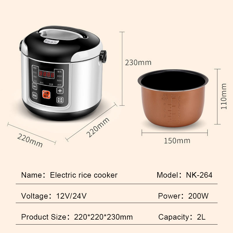 12V 24V Mini Reiskocher Auto L – Rice Cooker 10 Cup Bewertung und Preis