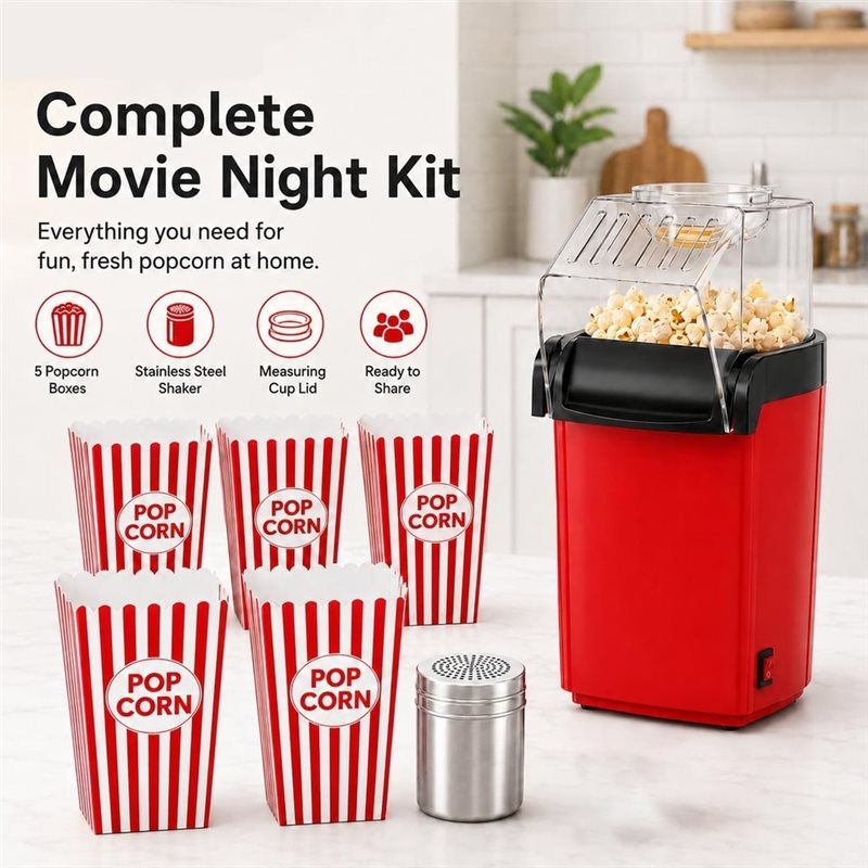 Heißluft-Popcorn-Maker mit 5 P – Air Popcorn Maker Bewertung und Preis