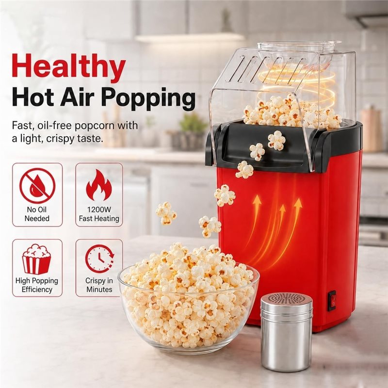 Aktion! Ölfreier 1200W Heißluf – Air Popcorn Maker Bewertung und Preis